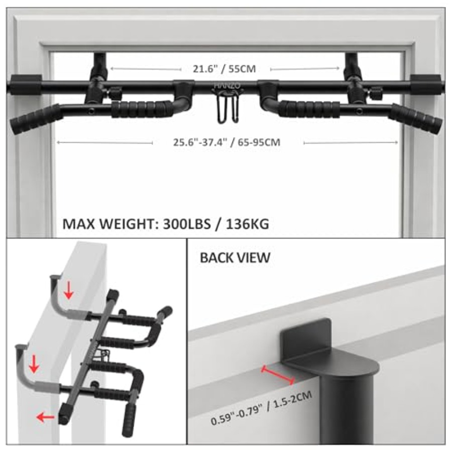 Doorway Pull Up Bar Set with S - Chin Bar Doorway recension och pris