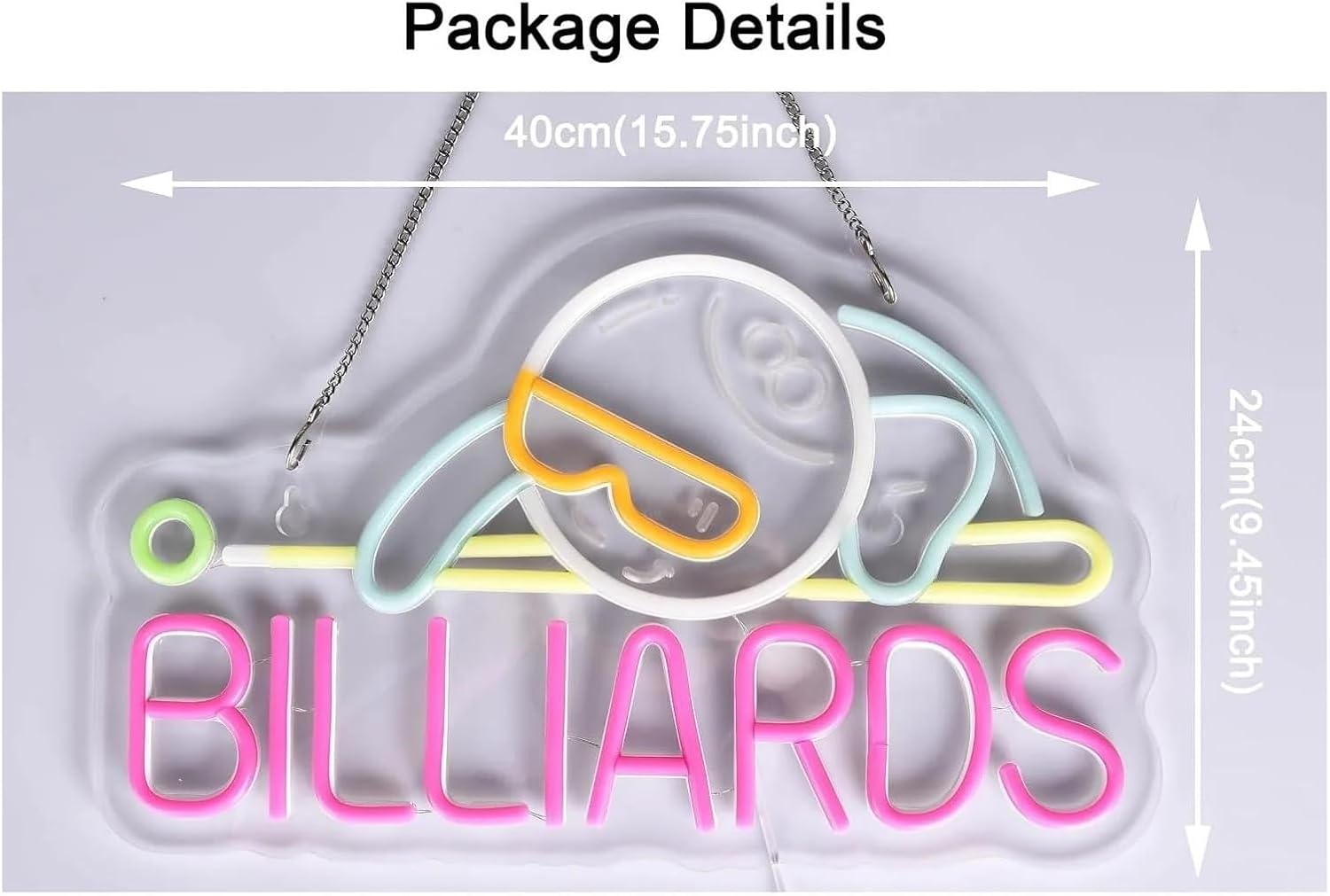 Billiards 8 Ball LED Neon Sign - Outdoor Sports Hall recension och pris