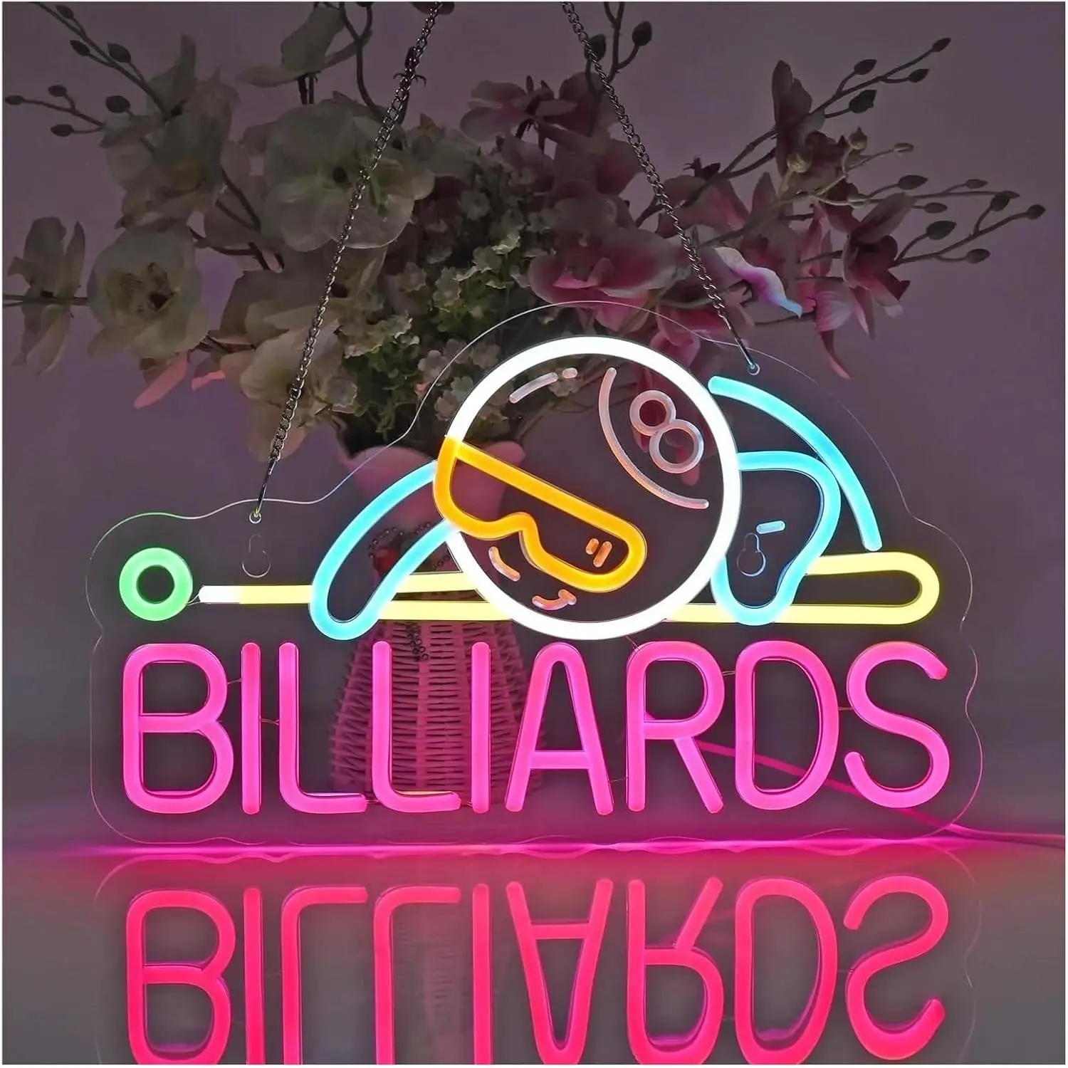 Billiards 8 Ball LED Neon Sign - Outdoor Sports Hall recension och pris