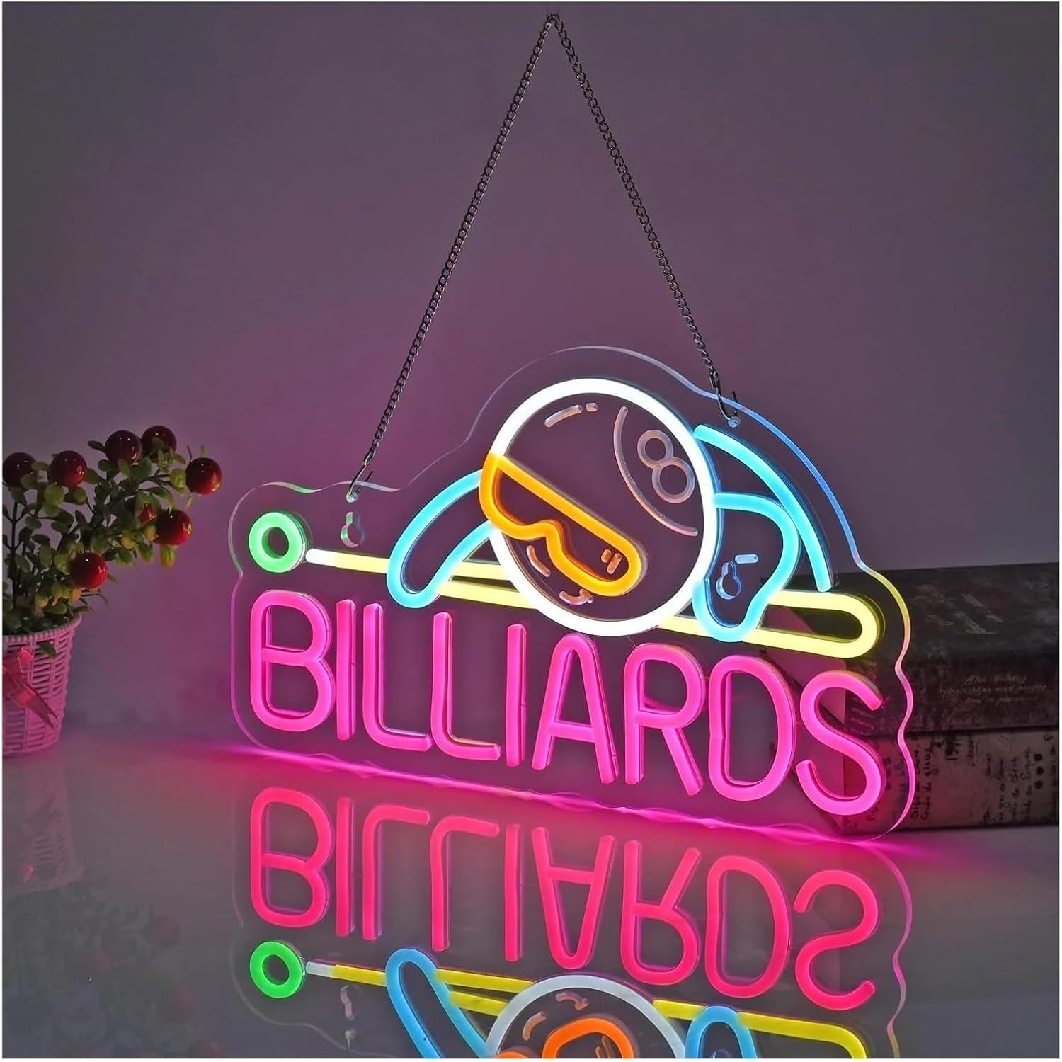 Billiards 8 Ball LED Neon Sign - Outdoor Sports Hall recension och pris